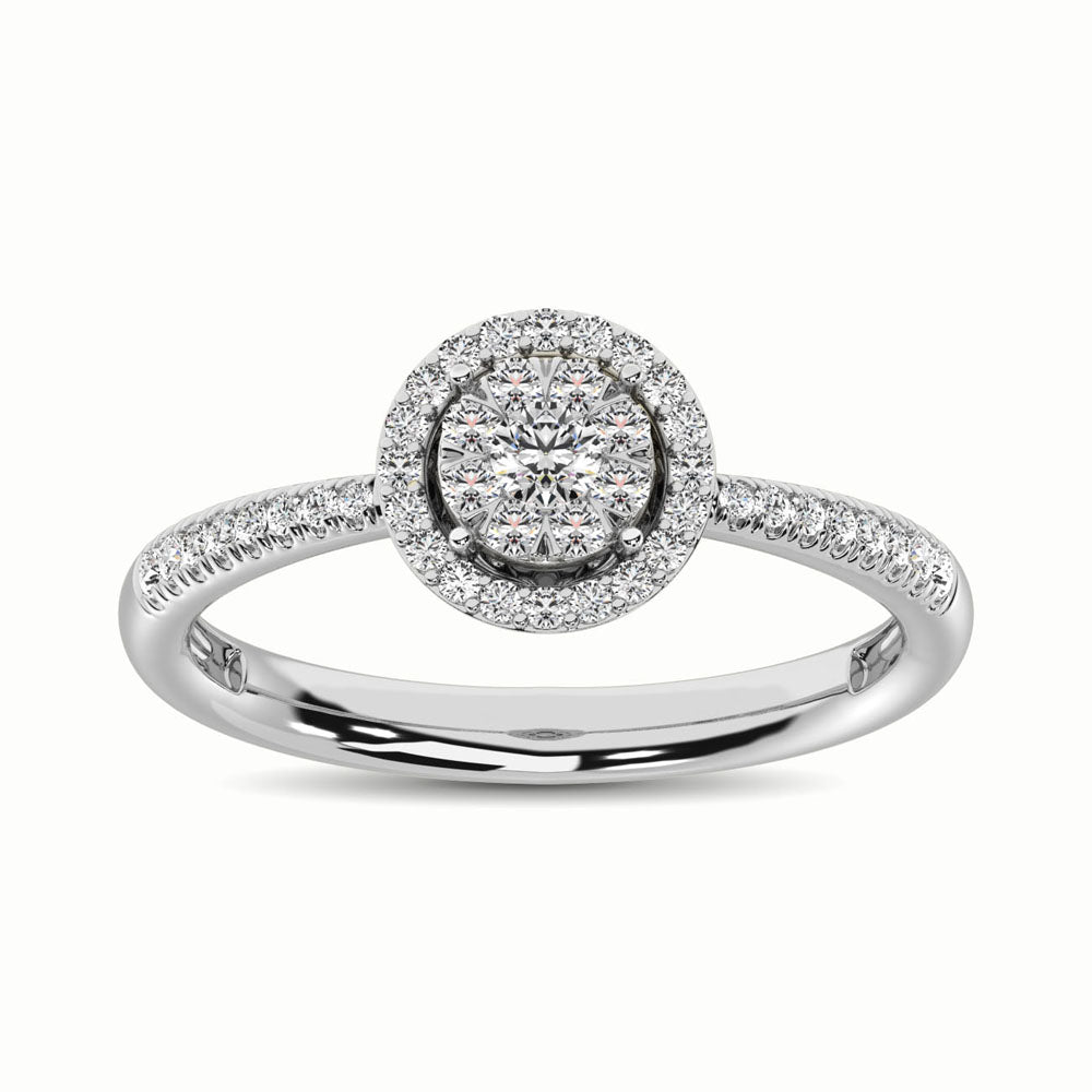 14K White Gold 1/3 Ct.Tw. Diamond Fashion Ring
