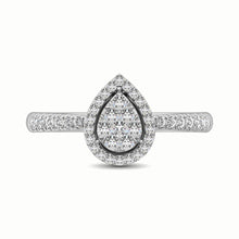 14K White Gold 2/5 Ct.Tw. Diamond Fashion Ring - thediamondsq