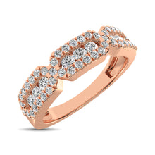 14K Rose Gold 1/2 Ct.Tw. Diamond Stackable Band - thediamondsq