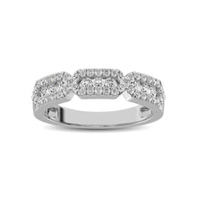14K White Gold 1/2 Ct.Tw. Diamond Stackable Band - thediamondsq