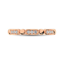 14K Rose Gold 1/10 Ct.Tw. Diamond Stackable Band - thediamondsq