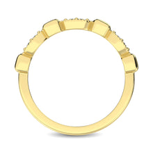 14K Yellow Gold 1/10 Ct.Tw. Diamond Stackable Band - thediamondsq
