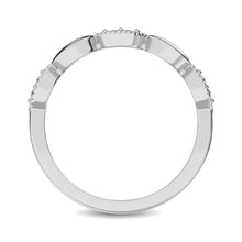 14K White Gold 1/10 Ct.Tw. Diamond Marquise Shape Stackable Band - thediamondsq