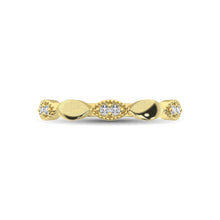 14K Yellow Gold 1/10 Ct.Tw. Diamond Marquise Shape Stackable Band - thediamondsq