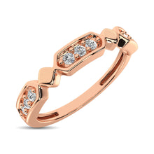 14K Rose Gold 1/6 Ct.Tw. Diamond Stackable Band - thediamondsq