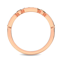 14K Rose Gold 1/6 Ct.Tw. Diamond Stackable Band - thediamondsq