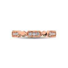 14K Rose Gold 1/6 Ct.Tw. Diamond Stackable Band - thediamondsq