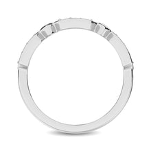 14K White Gold 1/6 Ct.Tw. Diamond Stackable Band - thediamondsq