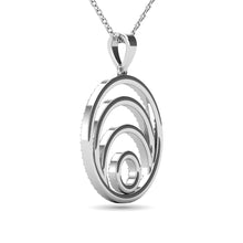 Diamond 3/8 Ct.Tw. Circle Pendant in 14K White Gold