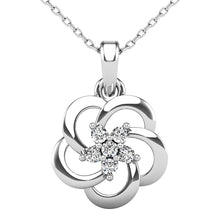Open Flower Diamond 1/10 Ct.Tw. Pendant