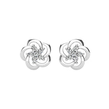 Open Flower Diamond 1/8 Ct.Tw. Stud Earrings