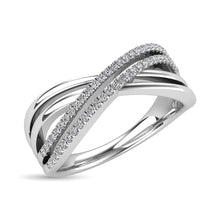 Diamond 1/5 Ct.Tw. Crossover Ring in 10K White Gold