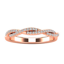 Diamond 1/5 Ct.Tw. Crossover Fashion Ring in 14K Rose Gold