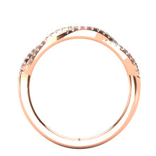 Diamond 1/5 Ct.Tw. Crossover Fashion Ring in 14K Rose Gold