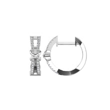 10K White Gold 1/6 Ct.Tw. Diamond Hoop Earrings