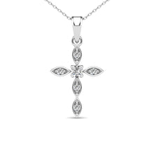 Diamond 1/8 Ct.Tw. Cross Pendant in 14K White Gold