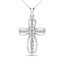 Diamond 1/5 Ct.Tw. Cross Pendant in 14K White Gold