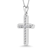 Diamond 1/5 Ct.Tw. Cross Pendant in 14K White Gold