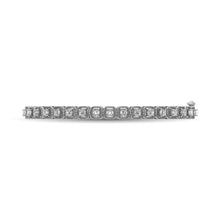 14K White Gold Diamond 1 Ct.Tw. Bangle With Milgrain Details - thediamondsq
