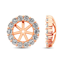 14K Rose Gold Diamond 1/3 Ct.Tw. Earrings Jacket