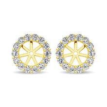 14K Yellow Gold Diamond 1/4 Ct.Tw. Earrings Jacket - thediamondsq