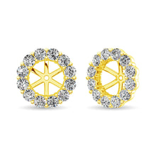 14K Yellow Gold Diamond 2/5 Ct.Tw. Earrings Jacket - thediamondsq