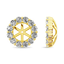 14K Yellow Gold Diamond 2/5 Ct.Tw. Earrings Jacket - thediamondsq