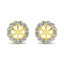 14K Yellow Gold Diamond 2/5 Ct.Tw. Earrings Jacket - thediamondsq