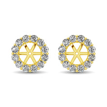 14K Yellow Gold Diamond 3/4 Ct.Tw. Earrings Jacket
