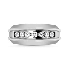 Diamond 1/6 Ct.Tw. Mens Fashion Ring in 10K White Gold
