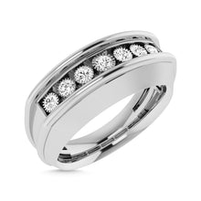 Diamond 1/6 Ct.Tw. Mens Fashion Ring in 10K White Gold