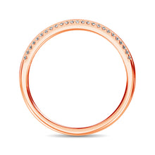 14K Rose Gold Round and Baguette Diamond 2/5 Ct.Tw. Anniversary Band - thediamondsq