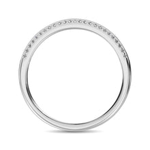 14K White Gold Round and Baguette Diamond 2/5 Ct.Tw. Anniversary Band - thediamondsq