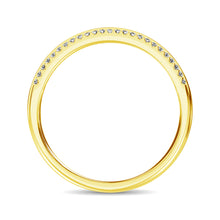 14K Yellow Gold Round and Baguette Diamond 2/5 Ct.Tw. Anniversary Band - thediamondsq
