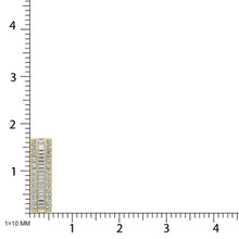 14K Yellow Gold Round and Baguette Diamond 1/3 Ct.Tw. Drop Bar Pendant - thediamondsq