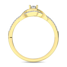 10K Yellow Gold Diamond 1/6 Ct.Tw. Promise Ring