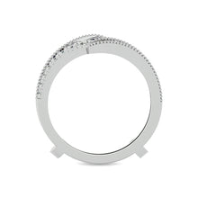 Diamond 1/2 ct tw Round and Tapper Guard Ring  in 14K White Gold
