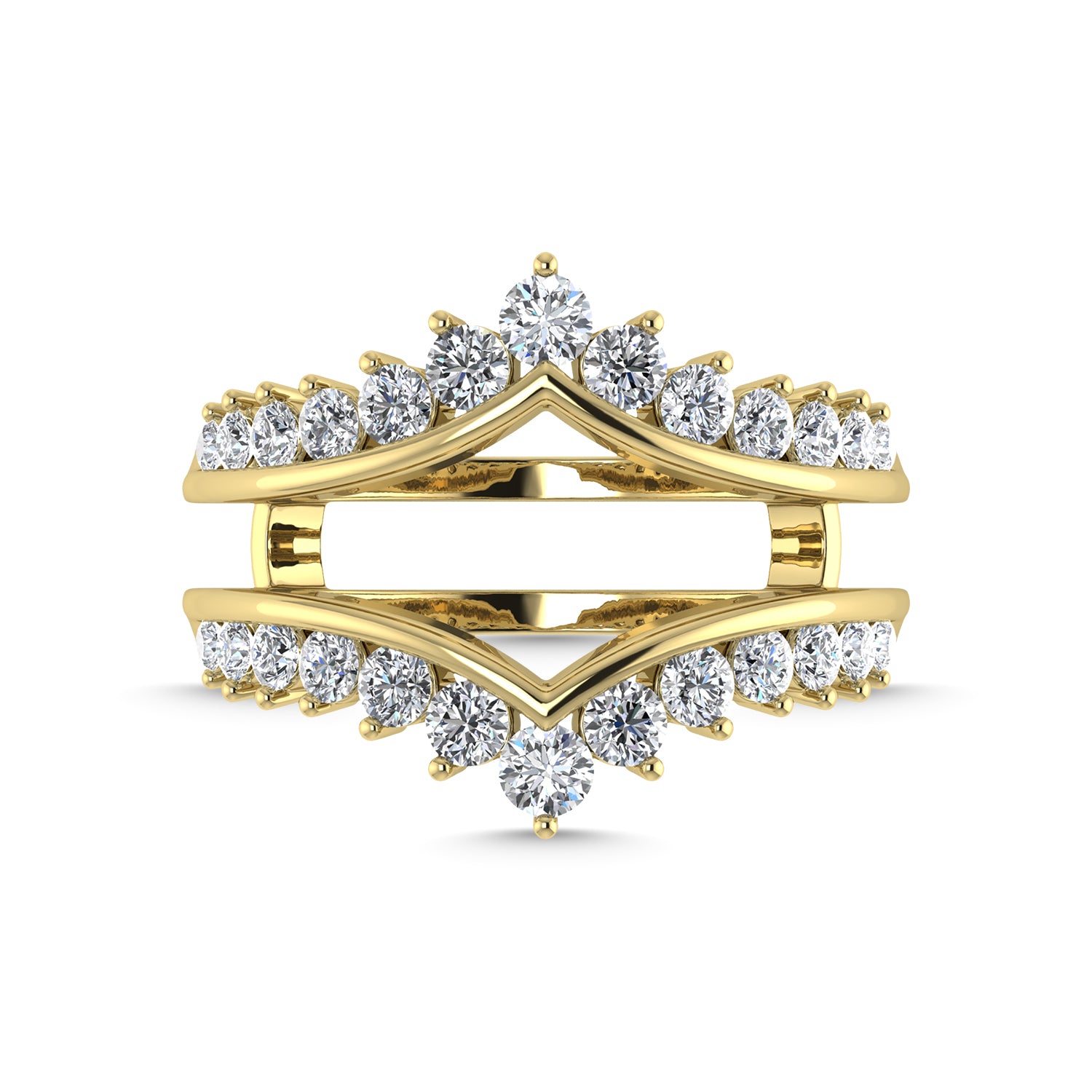 Diamond 1/4 Ct.Tw. Guard Ring in 10K Yellow Gold