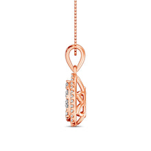 Diamond Fashion Pendant 5/8 ct tw Round Cut in 14K Rose Gold