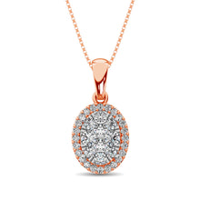 Diamond Fashion Pendant 5/8 ct tw Round Cut in 14K Rose Gold