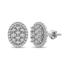 Diamond 3/4 ct tw Oval Shape Earrings  in 14K White Gold