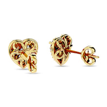 Diamond 1 Ct.Tw. Heart Fashion Earrings in 14K Yellow Gold
