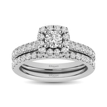 14KT White Gold 1Ct.Tw. Diamond keyani Bridal Ring - thediamondsq