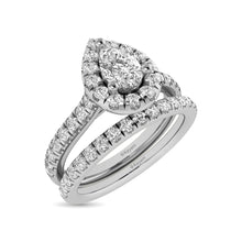 14KT White Gold 1Ct.Tw. Diamond keyani Bridal Ring - thediamondsq
