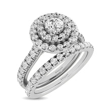 14KT White Gold 1Ct.Tw. Diamond keyani Bridal Ring - thediamondsq