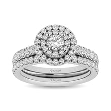 14KT White Gold 1Ct.Tw. Diamond keyani Bridal Ring - thediamondsq