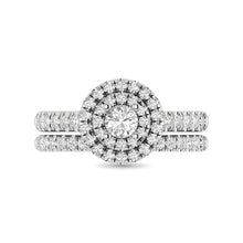 14KT White Gold 1Ct.Tw. Diamond keyani Bridal Ring - thediamondsq