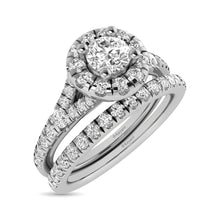 14KT White Gold 1Ct.Tw. Diamond keyani Bridal Ring - thediamondsq