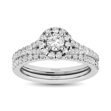 14KT White Gold 1Ct.Tw. Diamond keyani Bridal Ring - thediamondsq