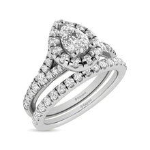 14KT White Gold 1Ct.Tw. Diamond keyani Bridal Ring - thediamondsq